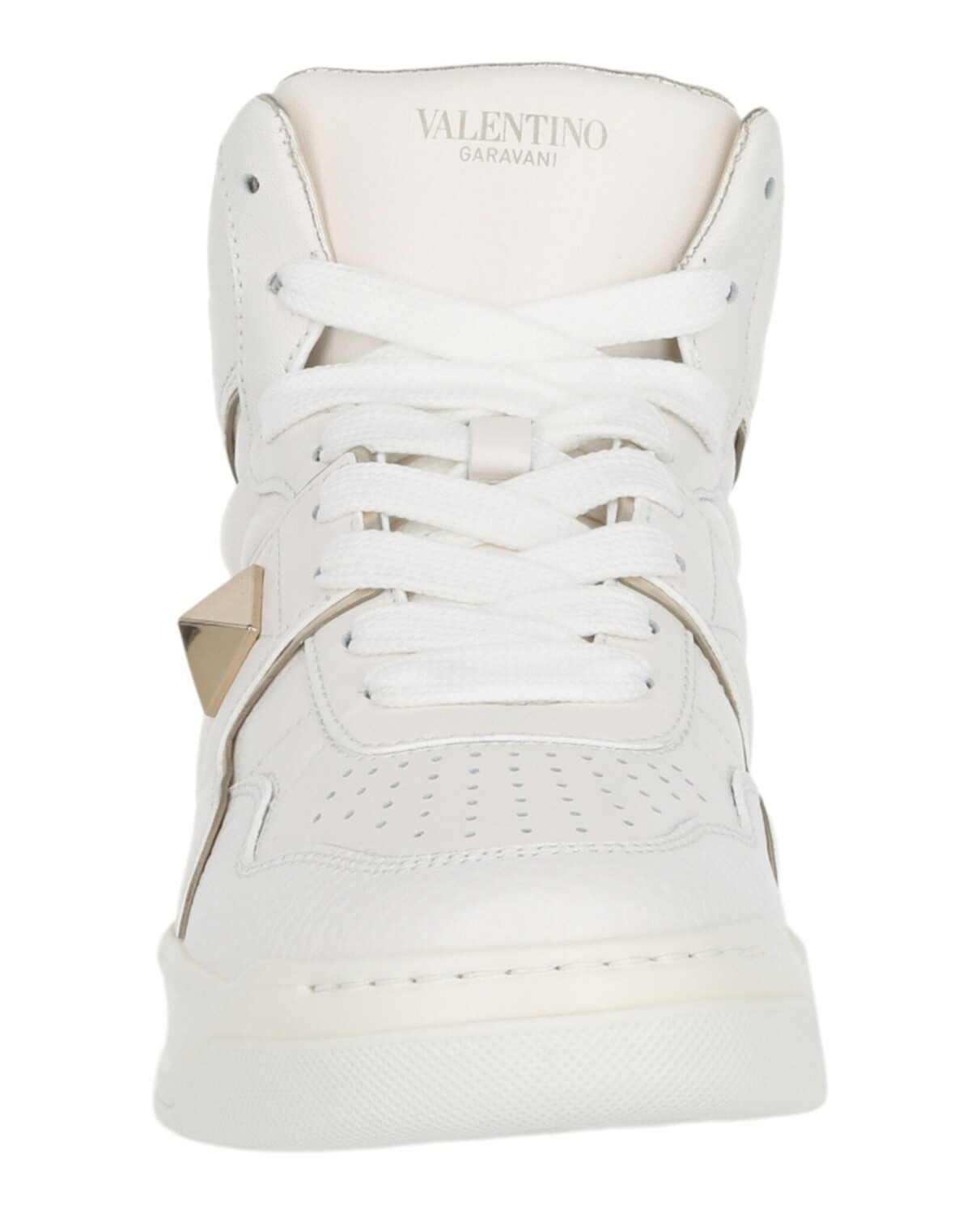 

Высокие кеды с одной заклепкой Valentino, цвет White Platinum
