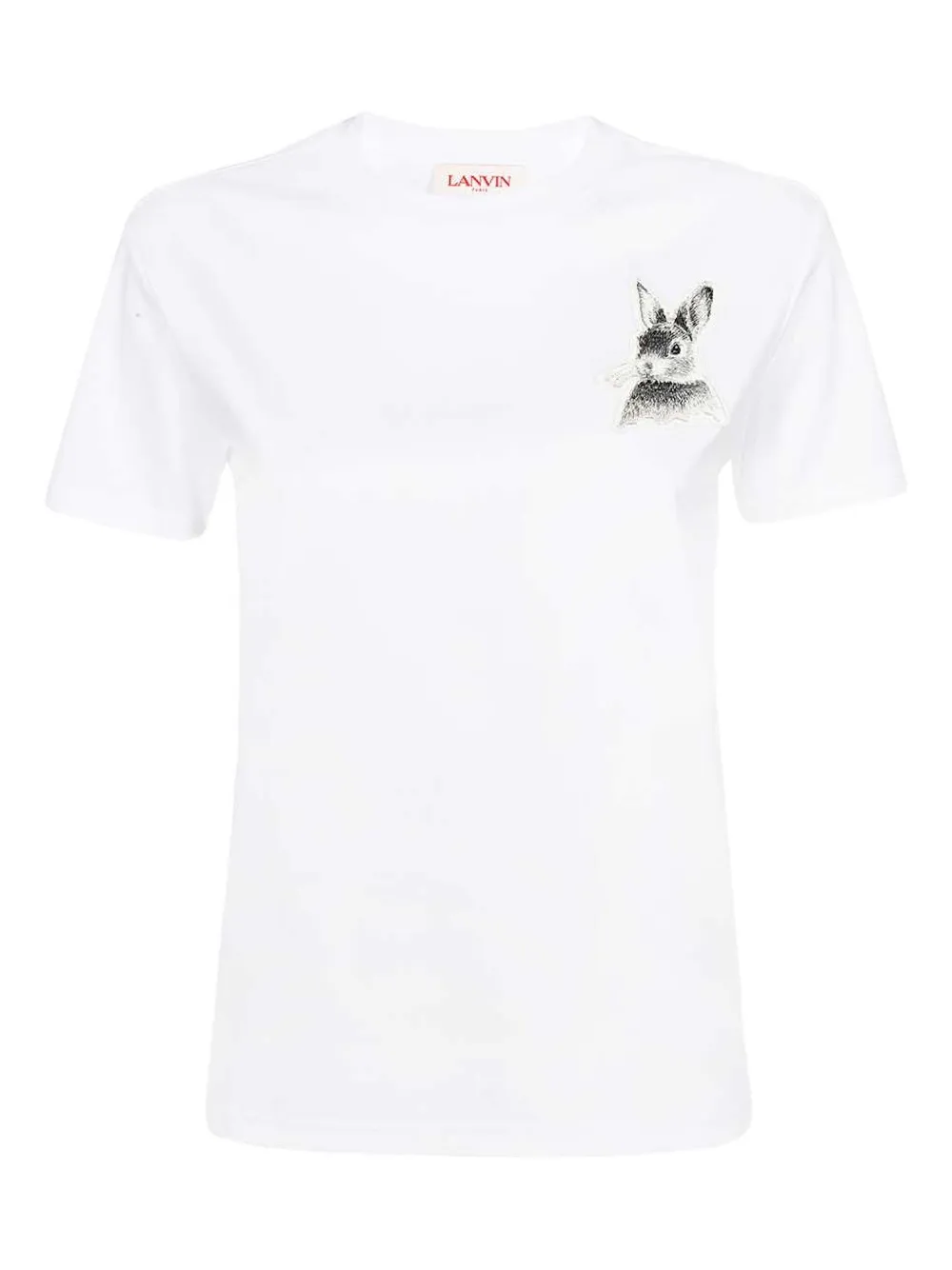 

Футболка с нашивкой в виде кролика Lanvin, белый