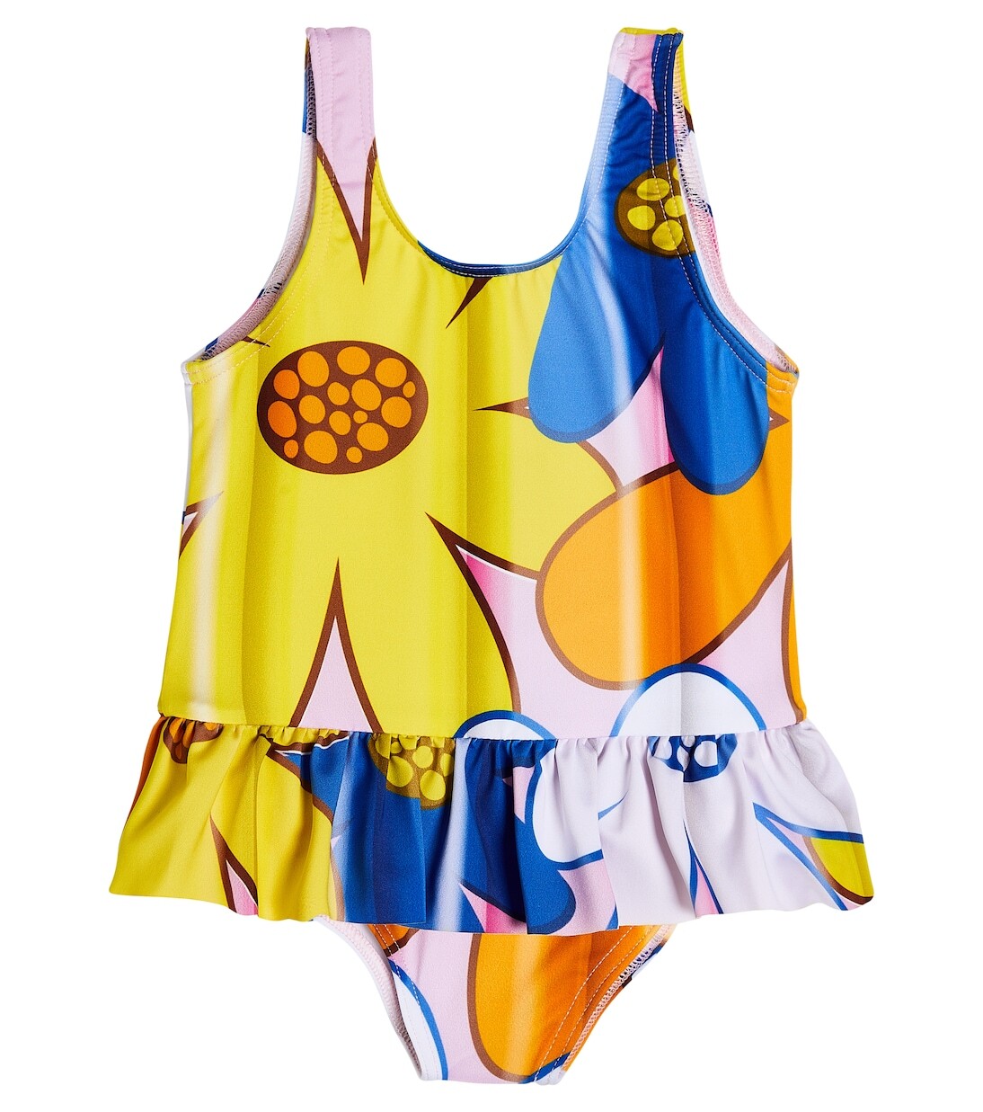 

Детский купальник с цветочным принтом Moschino Kids, розовый