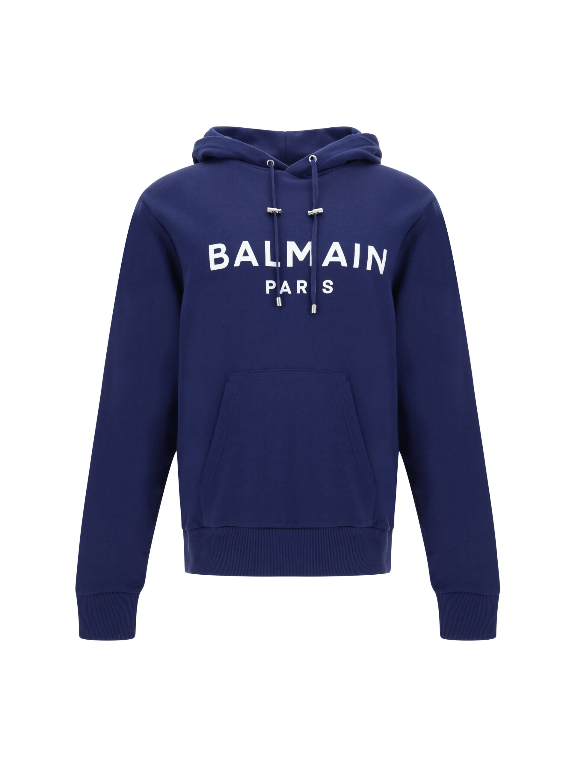 

Элегантная темно-синяя толстовка с монограммой Balmain