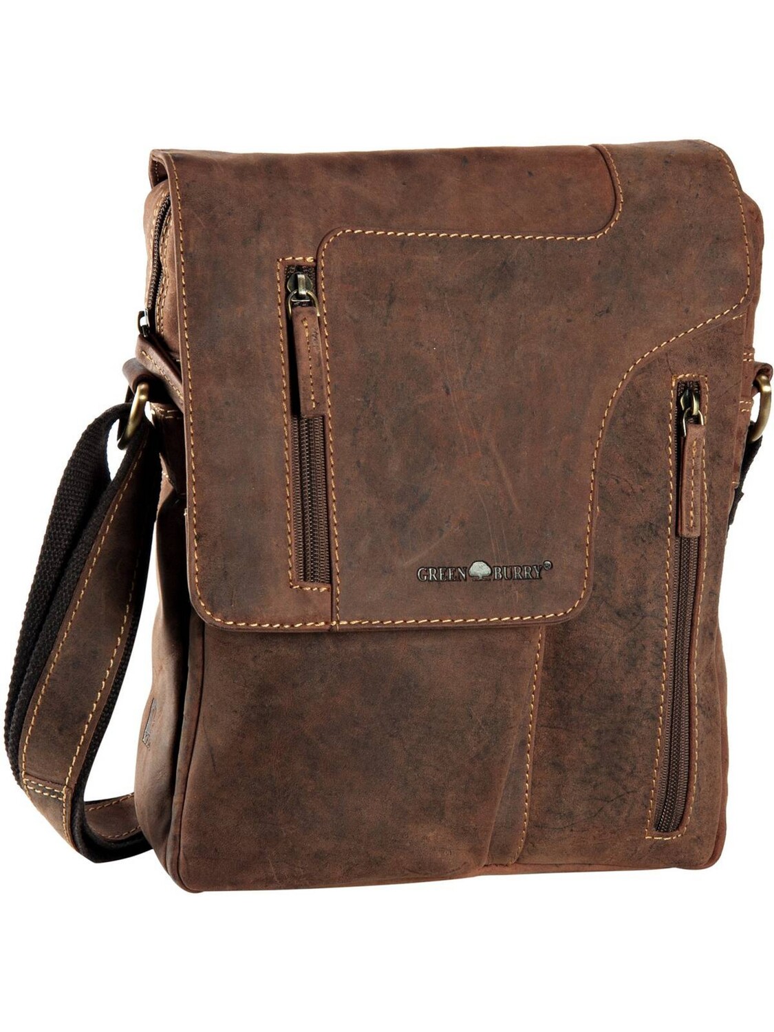 

Сумка через плечо Greenburry Vintage Revolver Bag, цвет Sattelbraun