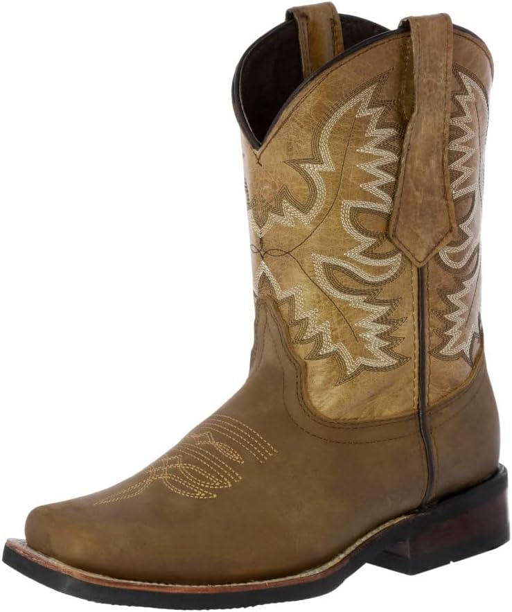 

Texas Legacy Мужские песочные Western кожаные ковбойские ботинки Rodado Saddle Square Toe, Sand