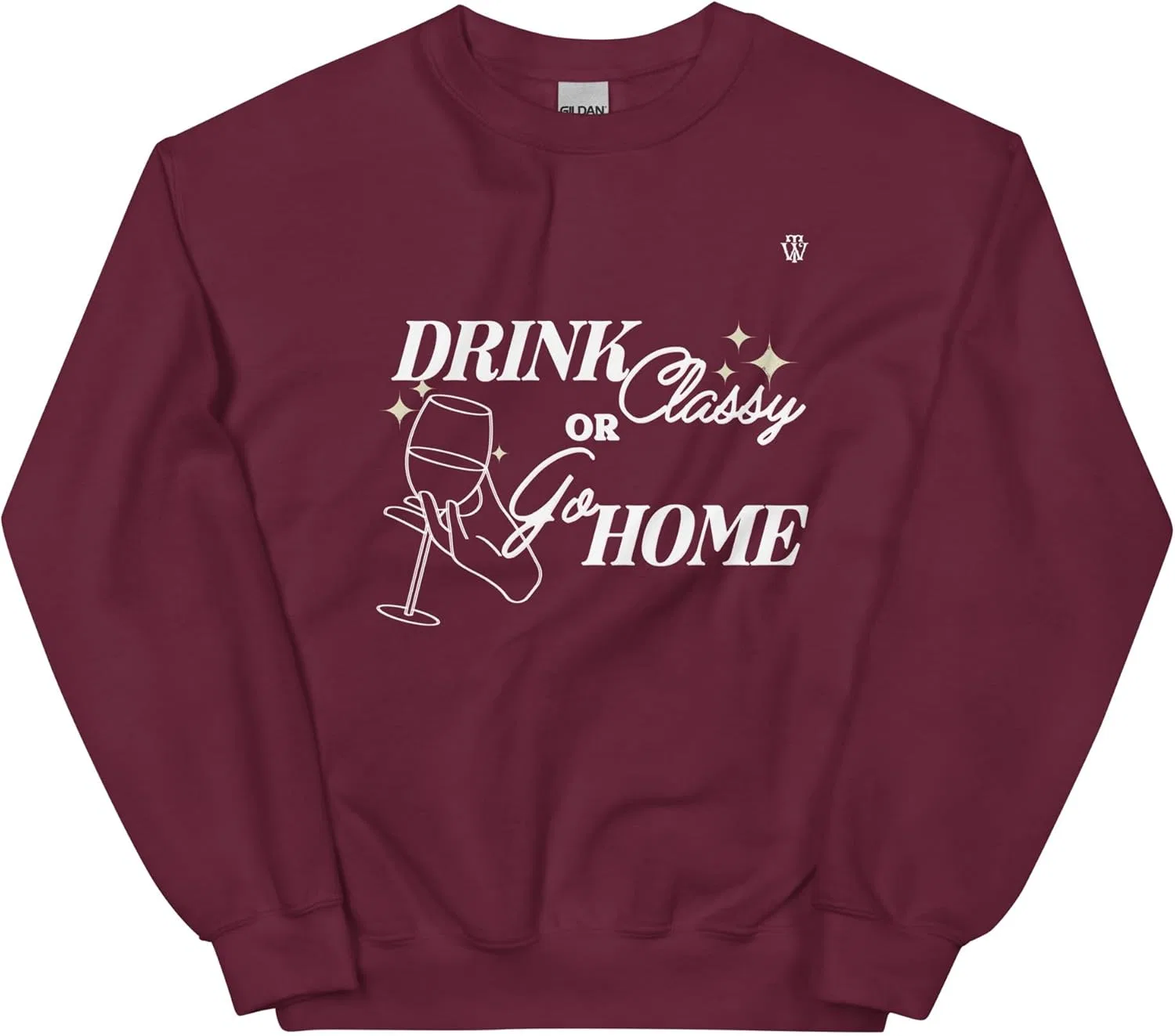 TORNABENE WINE Стильная толстовка Drink Classy or Go Home для женщин и мужчин, модная одежда с круглым вырезом, бордовый