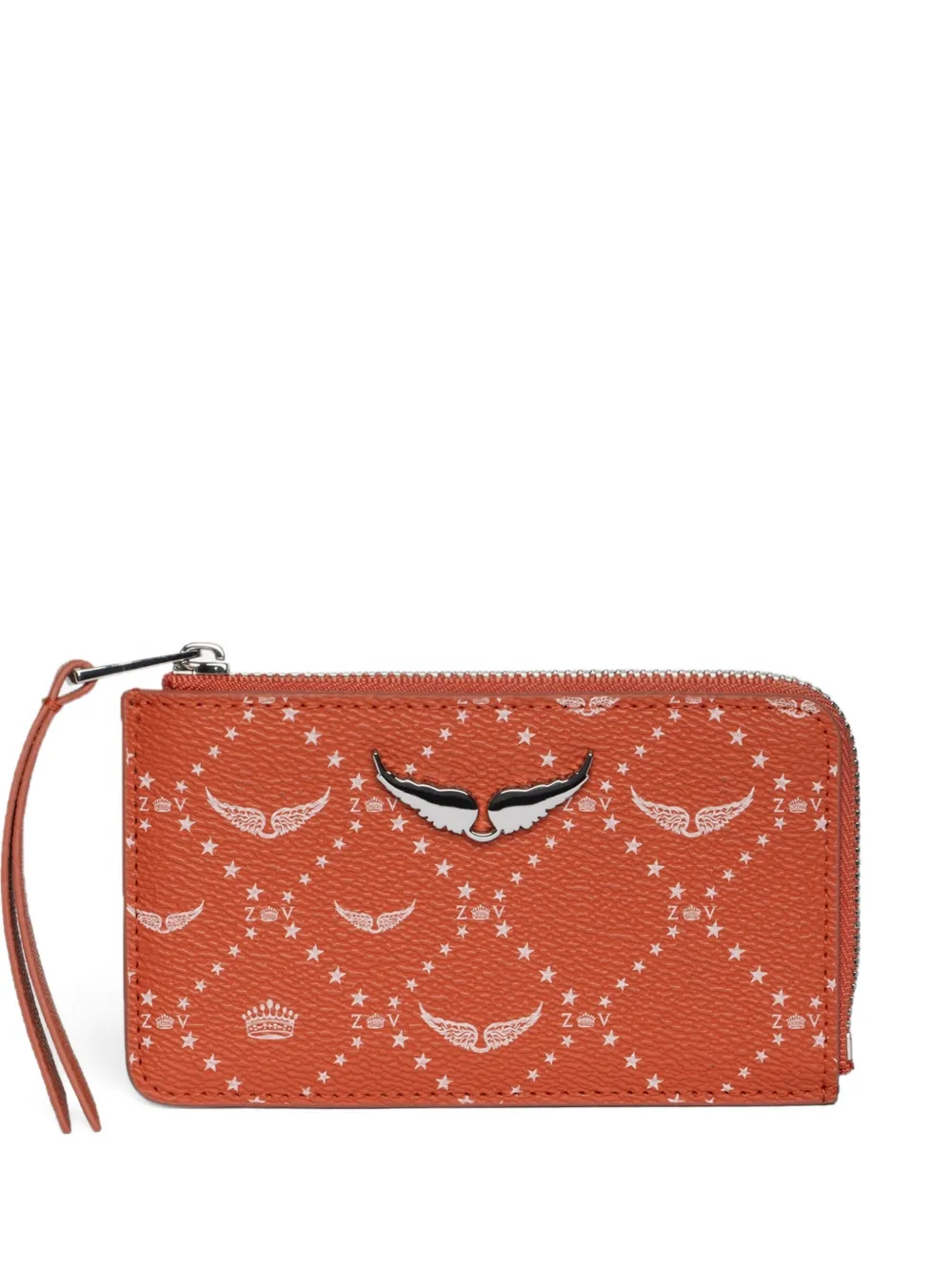 

Кардхолдер с монограммой Zadig&Voltaire, оранжевый