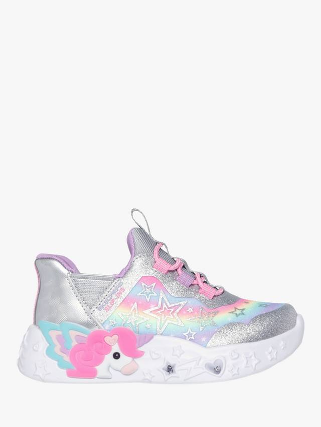 

Детские светящиеся кеды Slip-In Unicorn Charmer Skechers, Silver/Multi