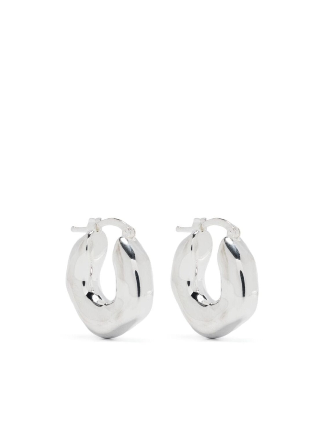 

Скульптурные серьги-кольца Jil Sander, серебряный