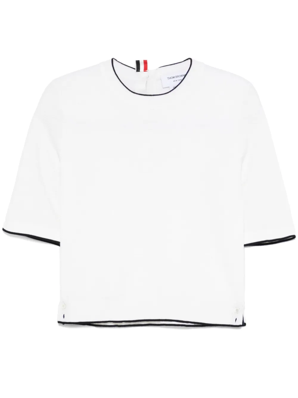 

Футболка с полосками 4-Bar THOM BROWNE, белый
