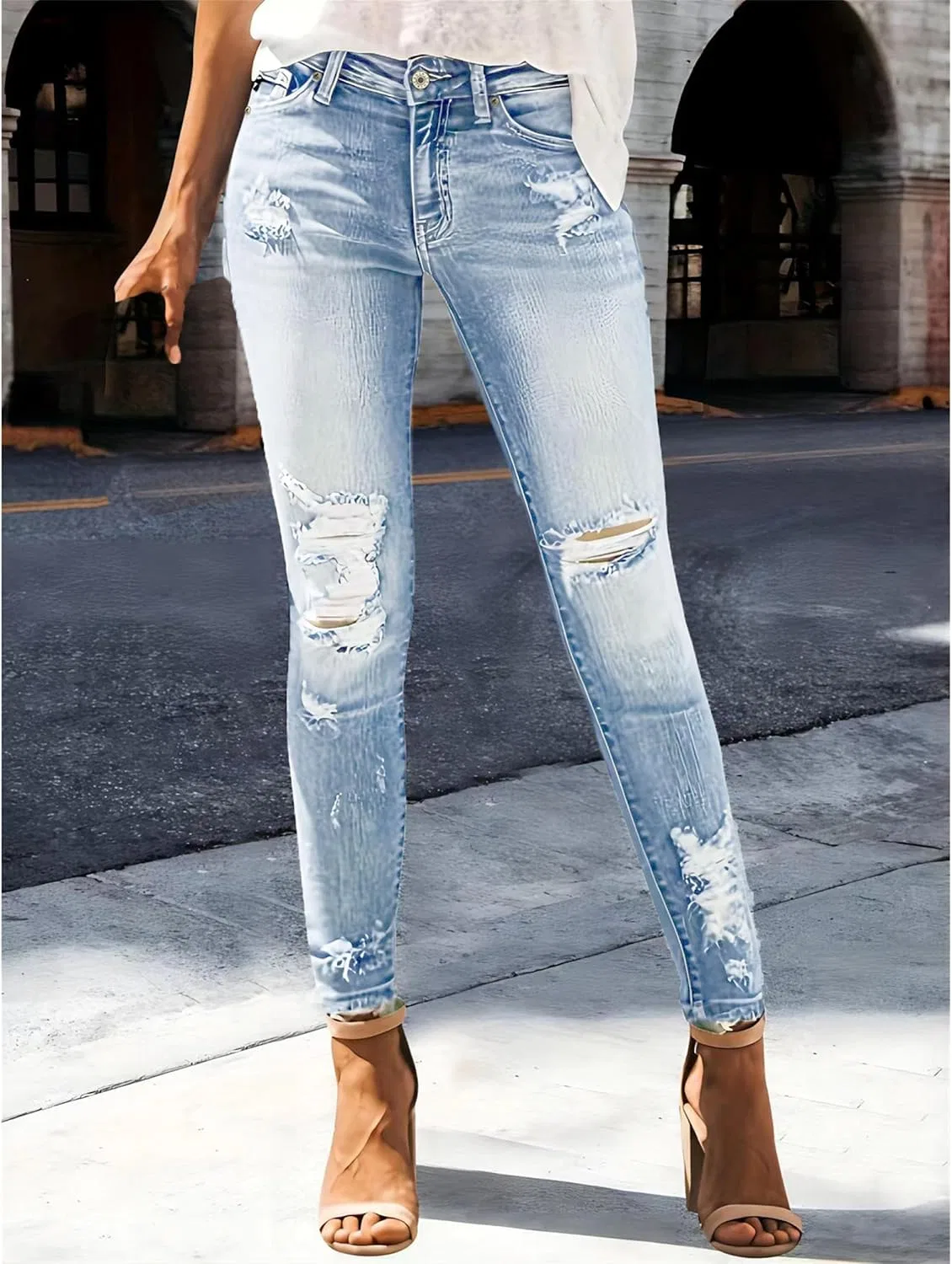 Джинсы skinny, Light Blue — фото 2