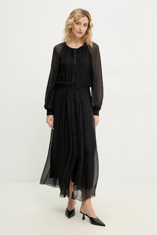 

Платье с шелком Answear.Lab, черный