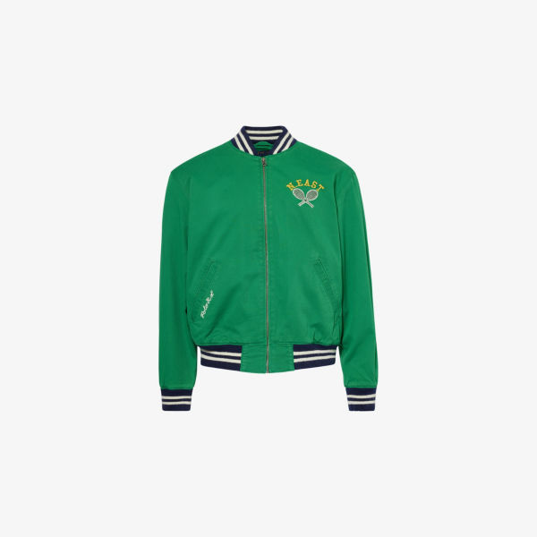 

Ветровка из хлопкового твила с вышитым логотипом Tennis Polo Ralph Lauren, зеленый