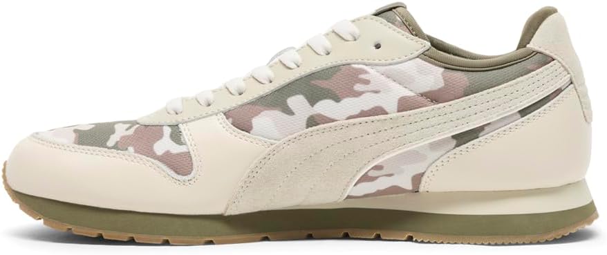 Мужские кроссовки PUMA St Miler Camo с шнуровкой, повседневные - бежевые — фото 3