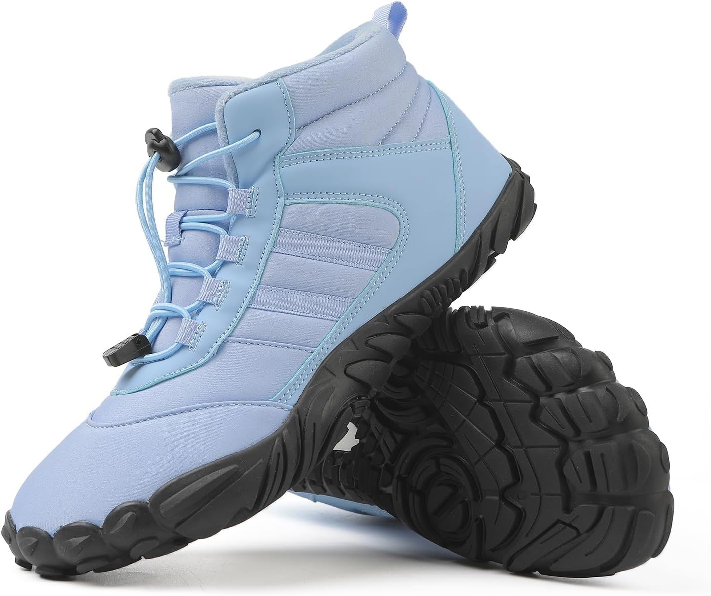 

Женские и мужские зимние ботинки для ходьбы с широким носком, обувь для снега, нескользящие теплые спортивные ботинки на меховой подкладке для походов и прогулок на открытом воздухе Generic, светло-синий