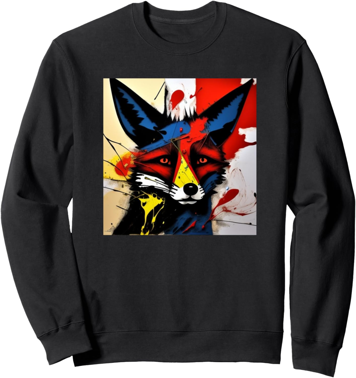 

Красочный силуэт лисы, экспрессионистское искусство, любители лис, толстовка Foxes Sly Animals Women + Girls Kids Men Boys Gift, черный