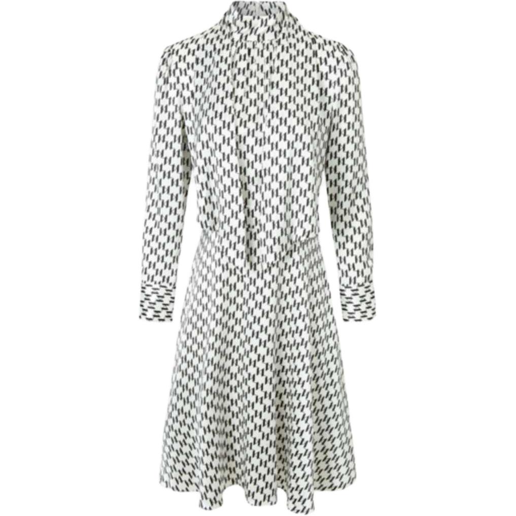 

KARL LAGERFELD Длинное платье с рукавами женское черно-белое KARL LAGERFELD / Karl Lagerfeld Jeans