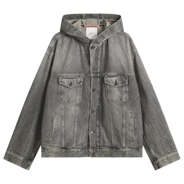 

Джинсовая куртка с капюшоном в готическом стиле Acne Studios, washed черный