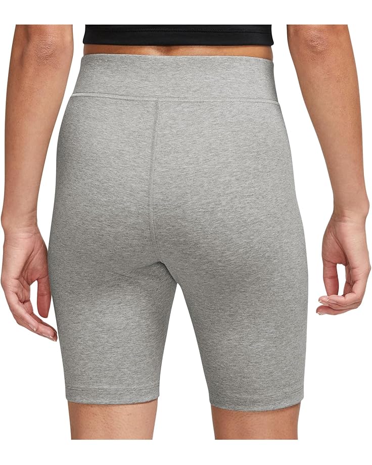 Шорты Nike Sportswear Classic High-rise 8" Shorts, цвет Dark Grey Heather/Sail — фото 2