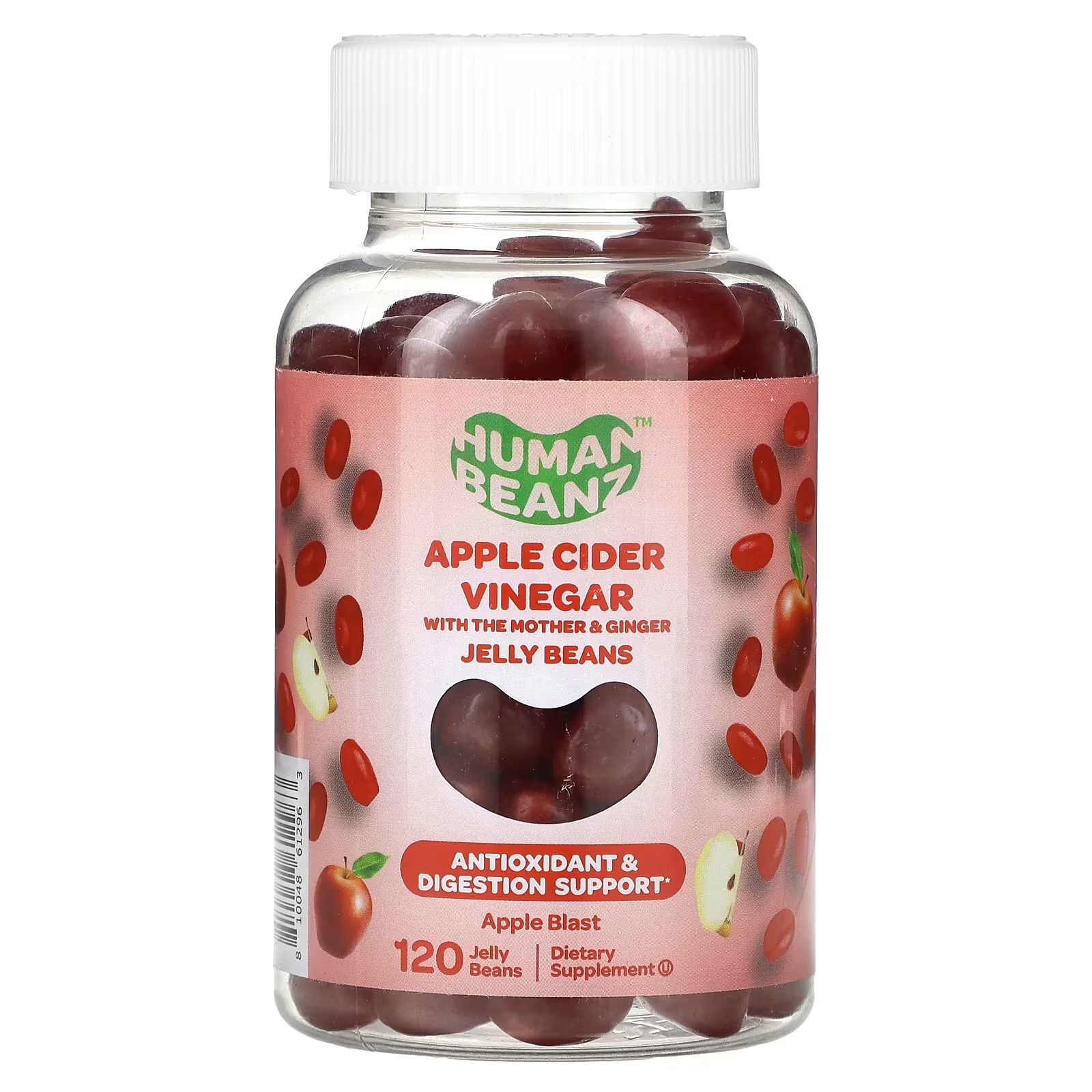 

Добавка Human Beanz Apple Blast с яблочным уксусом, 120 штук