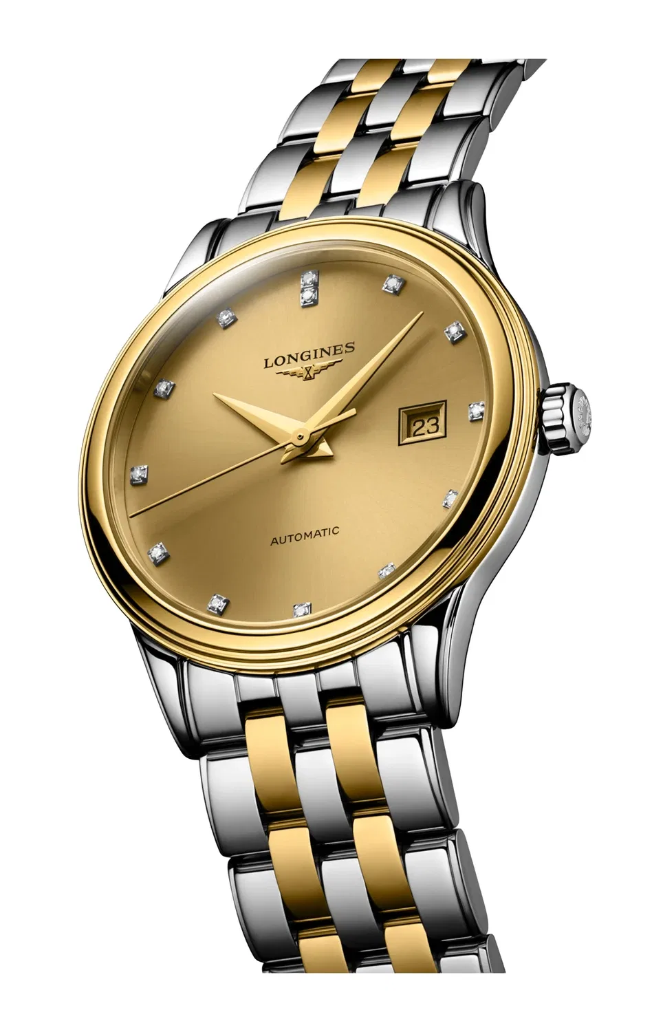 Флагманская классика - L4.374.3.38.7 LONGINES, золотой — фото 4