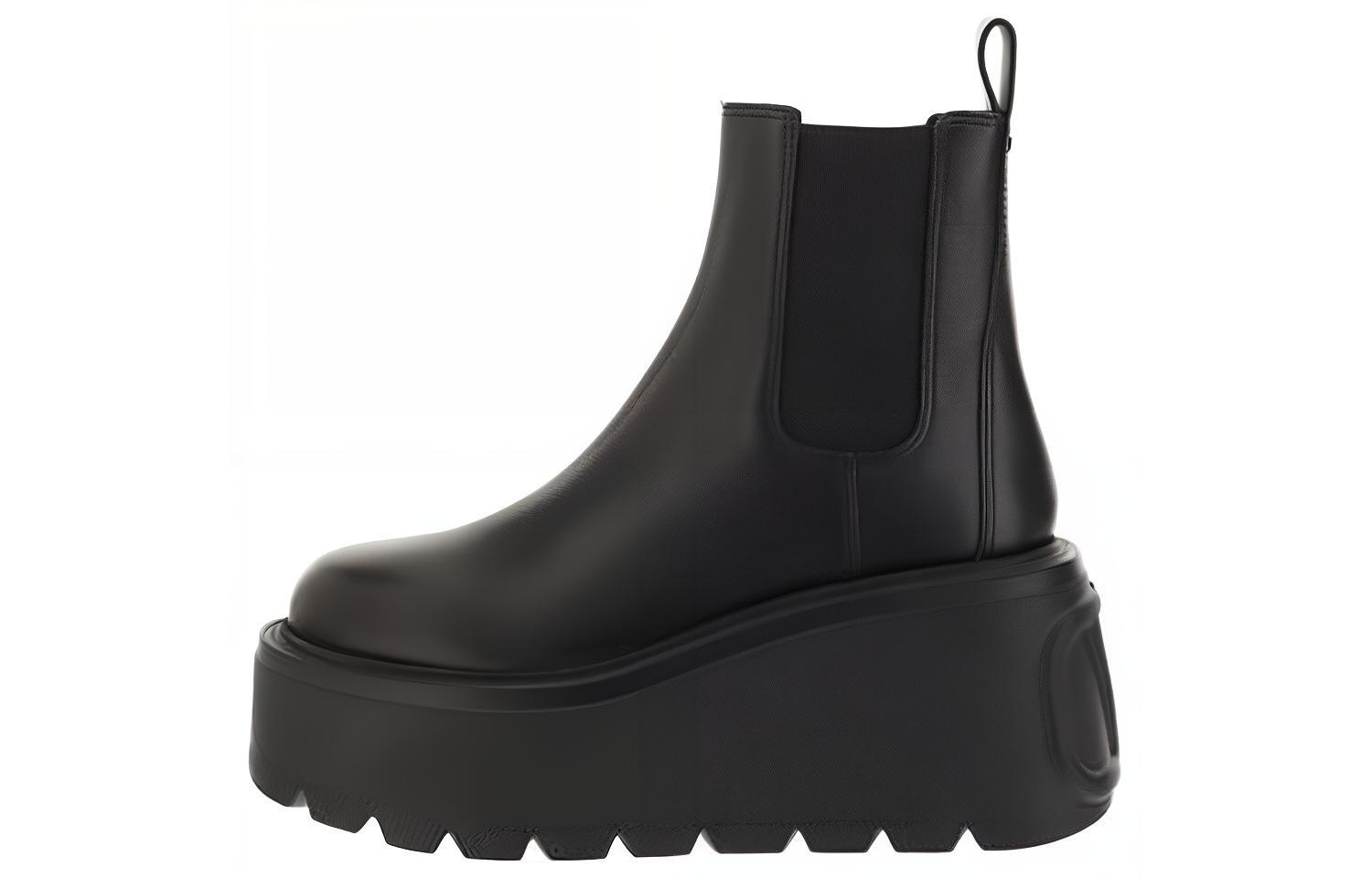 Valentino Женские ботинки на платформе и массивной подошве, цвет «черный»