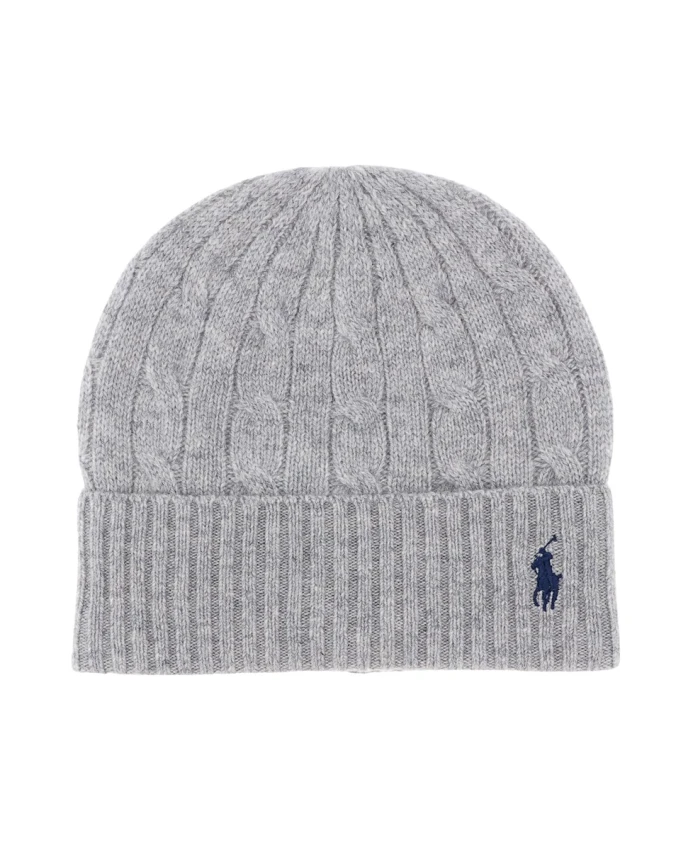 

Шапка с вышитым логотипом Polo Ralph Lauren, серый