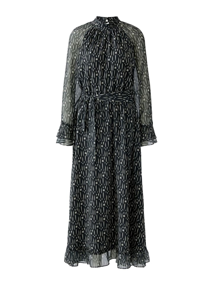 

Платье макси в кремово-белом и черном цветах Oui