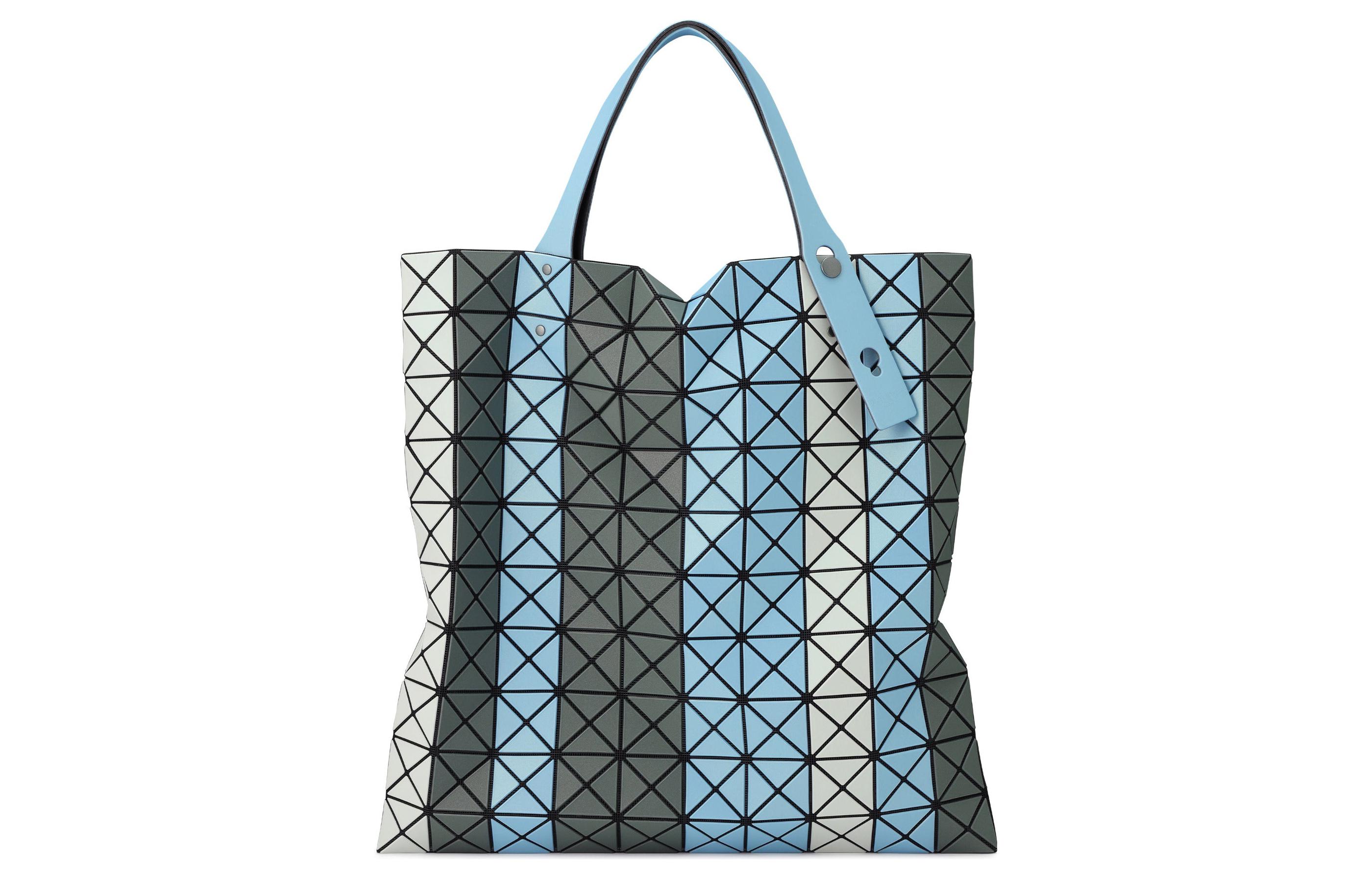 

ISSEY MIYAKE Сумка-шоппер PRISM STRIPE из поливинилхлоридной смолы, женская, сине-зеленого цвета