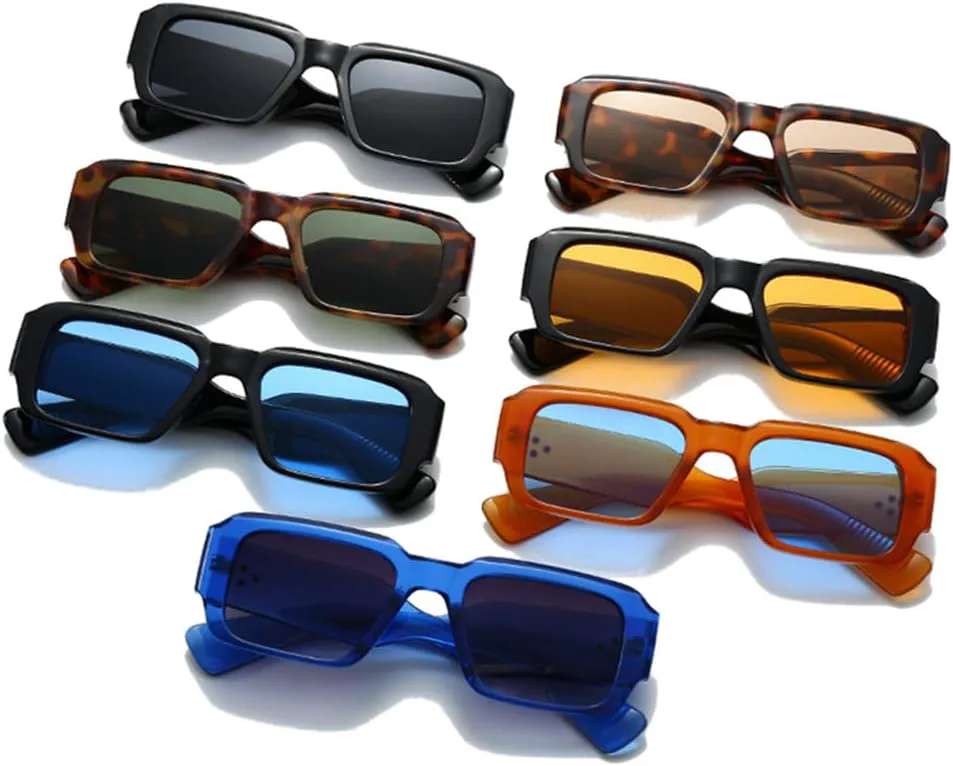 

Солнцезащитные очки UV400 для мужчин и женщин | Яркие заклепки, широкие дужки, панк-стиль | Для вождения и занятий спортом на открытом воздухе generic, Orange Blue