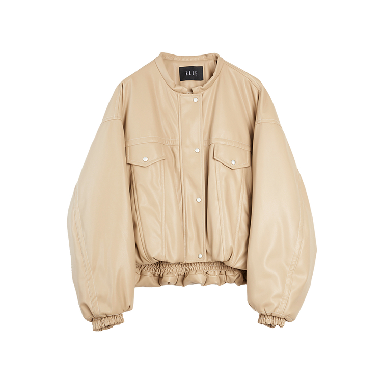 

ELLE Пуховик Women's Coffee Stand Collar Moderate Parka