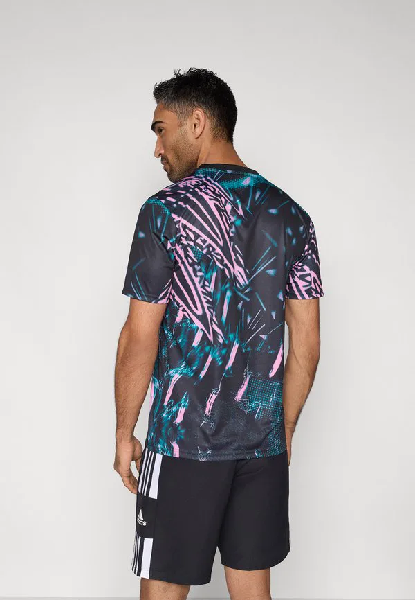 Футбольная майка Adidas Performance, Black/Green/Semi Pink Glow — фото 3