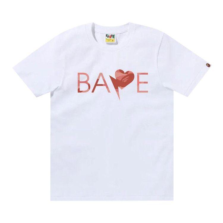 

Футболка BAPE 1st Camo Heart Bape Logo Tee, Pink