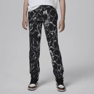 

Брюки Jordan Big Kids' Brooklyn Fleece Printed Pants, цвет Off Noir