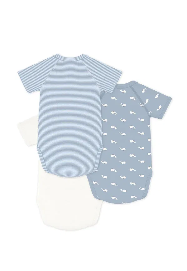 Боди Naissance body Petit Bateau, бело-голубой — фото 2