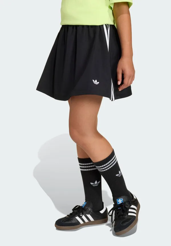Обычная широкая юбка, мини-юбка для юниоров Adidas Originals, Black/White