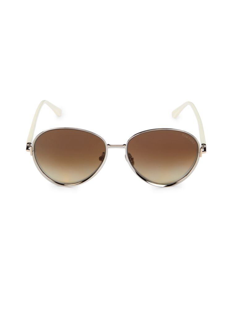 

Овальные солнцезащитные очки 59MM Tom Ford, коричневый