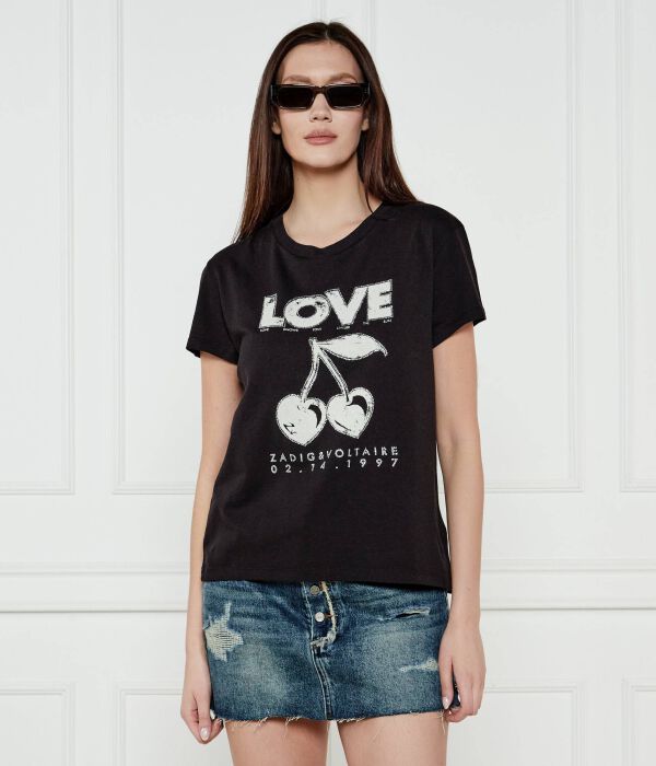 

Ходьба в футболке Loose fit Zadig&Voltaire, черный