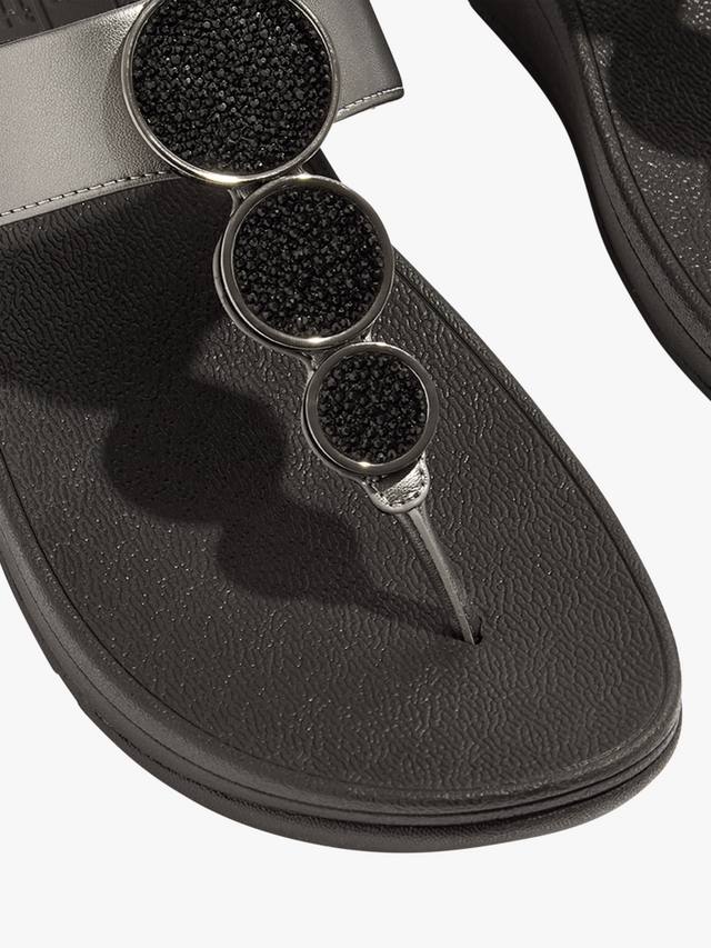Песочницы Halo Bead Circles с перемычкой T-Bar FitFlop, Pewter Black — фото 3