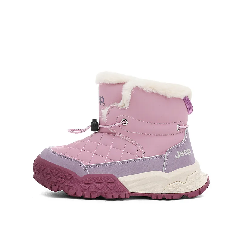 Детские зимние ботинки Kids Jeep, Mauve/Peach Pink[Thickened and Fleece-Lined-Warm Lock Temperature]