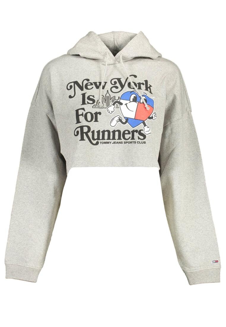 

Хлопковый свитер с капюшоном Tommy Hilfiger, серый