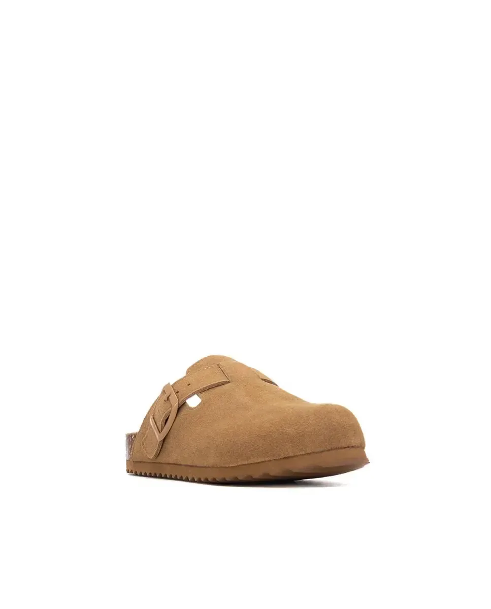 Детские сабо из кожи с пробковой подошвой Xti, Camel — фото 3