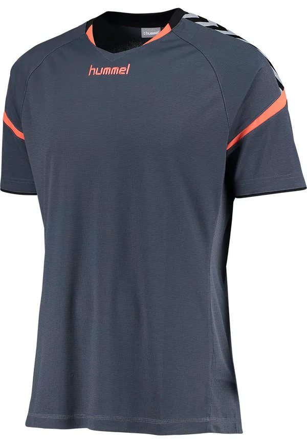 Футболка с принтом Hummel, Ombre Blue/Nasturtium — фото 3
