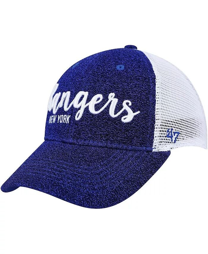 

Женская сине-белая кепка New York Rangers Encore MVP Trucker Snapback '47 Brand, синий