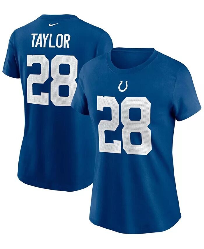 

Женская футболка Jonathan Taylor Royal Indianapolis Colts с номером и именем Nike