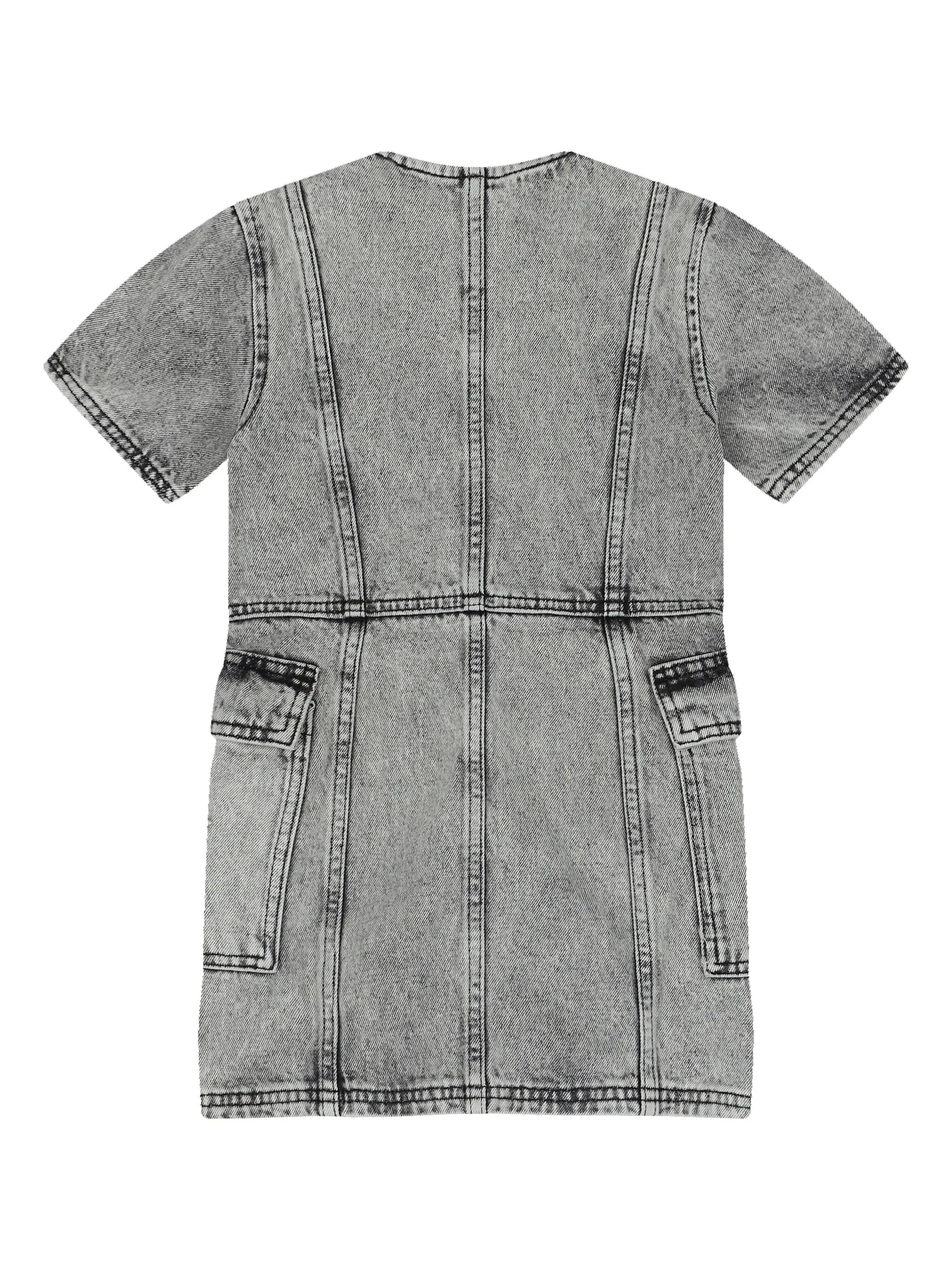 Джинсовое платье с логотипом Calvin Klein Kids, серый — фото 2