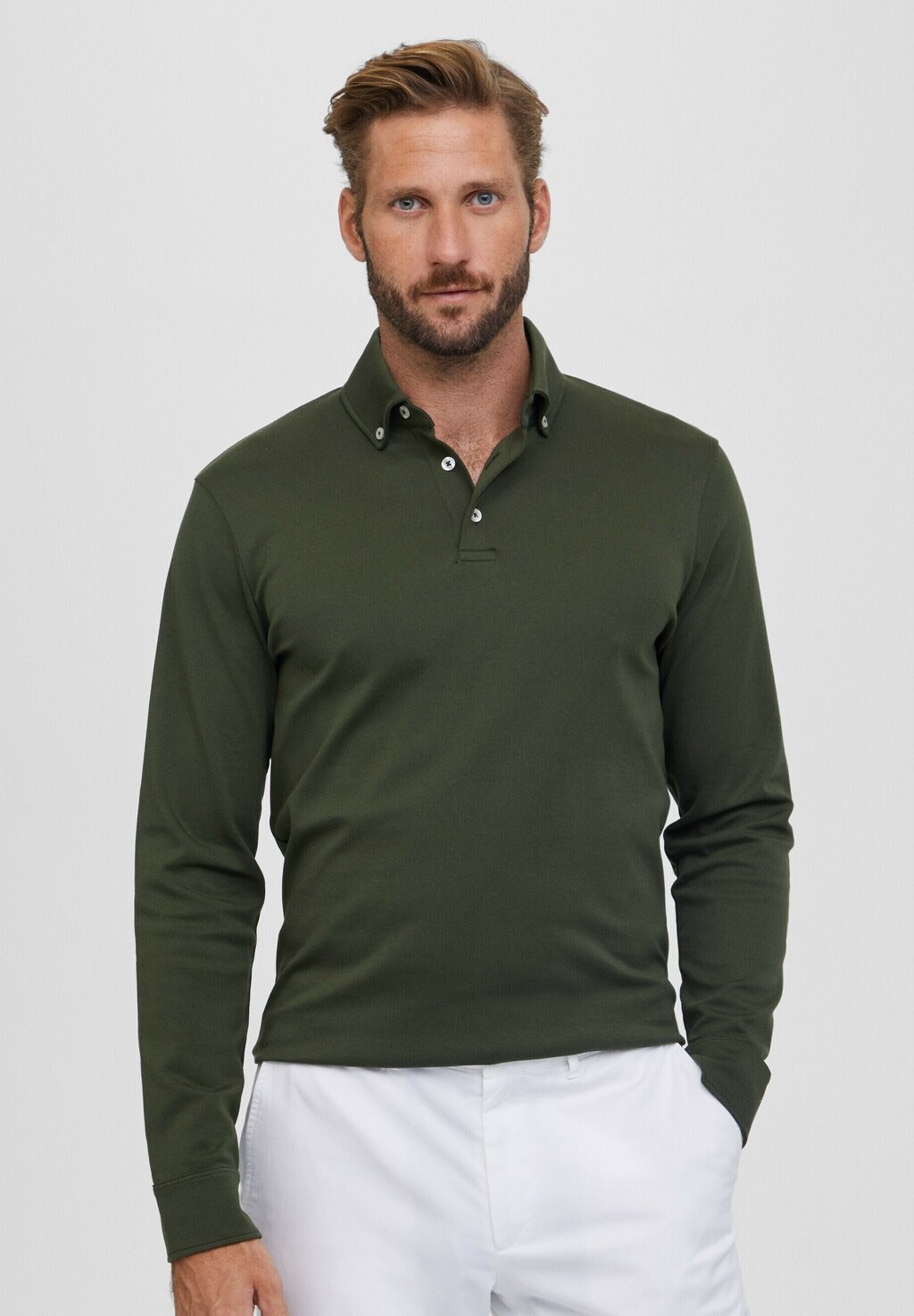 

Рубашка-поло BD PIMA Façonnable, цвет brown olive green