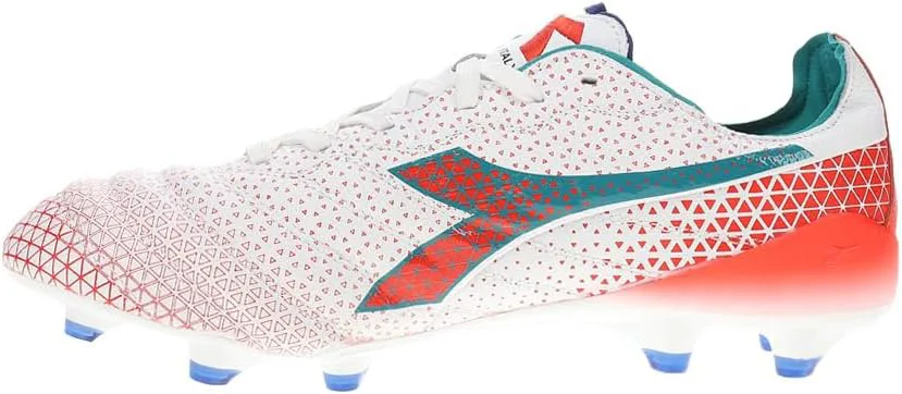 Футбольные бутсы Diadora Brasil Elite Tech GR ITA LPX для мужчин, жесткое покрытие - Сделано в Италии, ультра-мягкая премиальная кожа, современный дизайн Calcio, съемная стелька, красный — фото 3