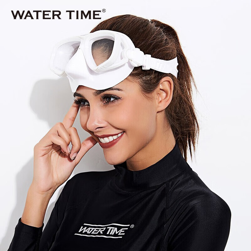 

WATERTIME/Shui Chuan, очки для дайвинга, маска для подводного плавания, оборудование для взрослых, защита носа, маска лягушки, белая