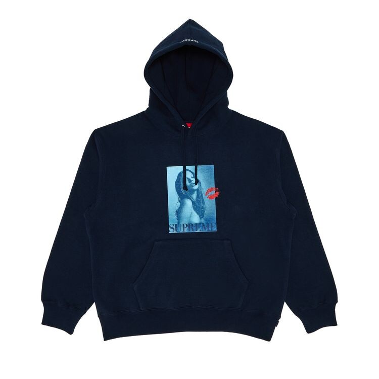 

Толстовка Supreme Kate Moss Hooded Sweatshirt Navy, синий