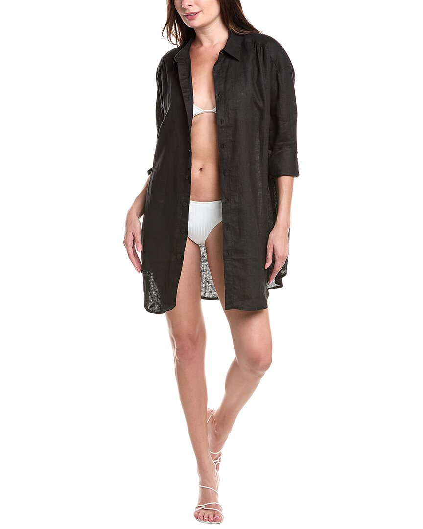 

Льняная рубашка-туника SEA LEVEL AUSTRALIA Resort, черный