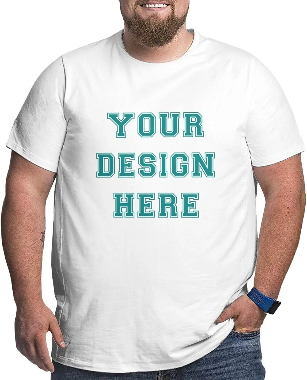 

Футболка Custom T Shirts Big and Tall 6XL с принтом и текстом