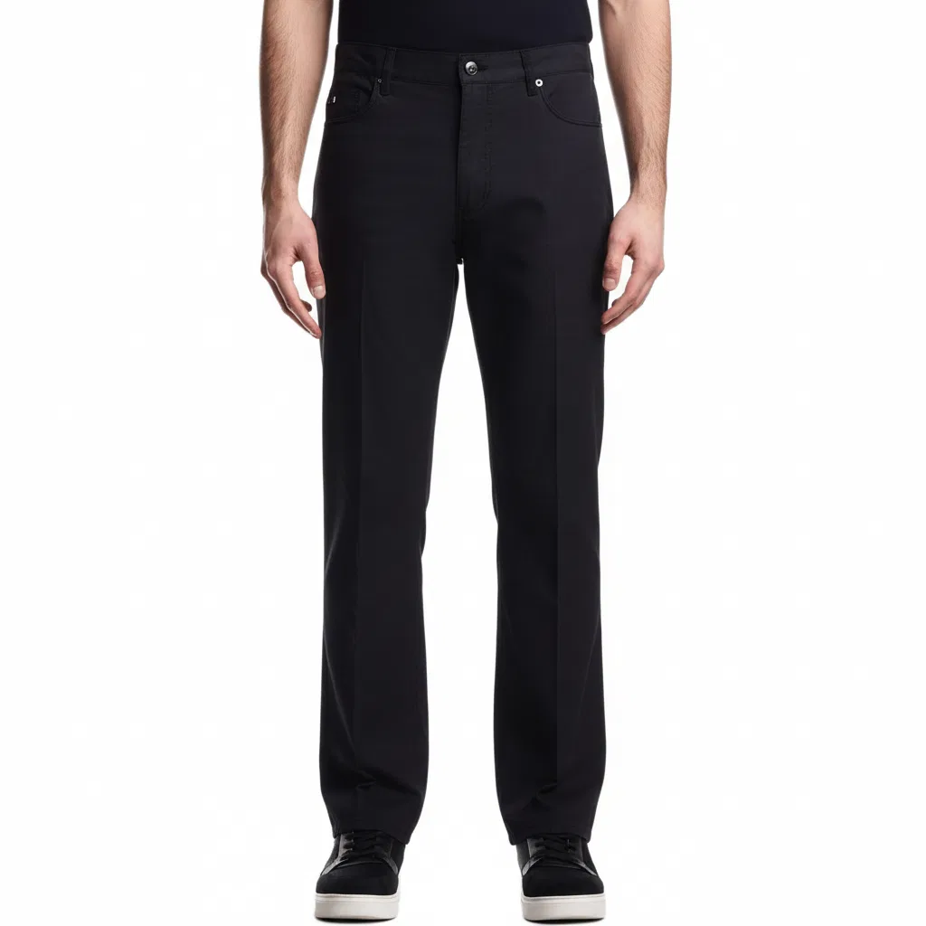 Повседневные брюки прямого кроя Emporio Armani Marine Blue — фото 4